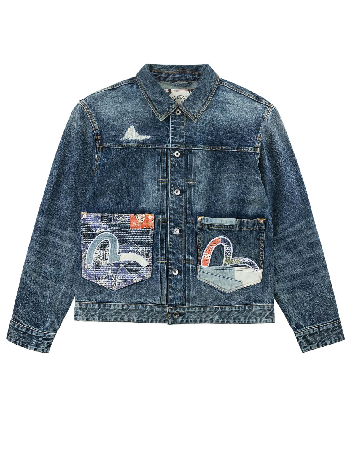 Boro Seagull Patch Pocket Denim Jacket